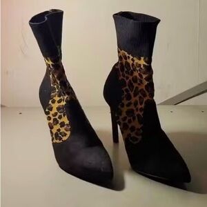 Call It Spring Vegan Leopard Cheetah Print Women's Ankle Boots High Heels